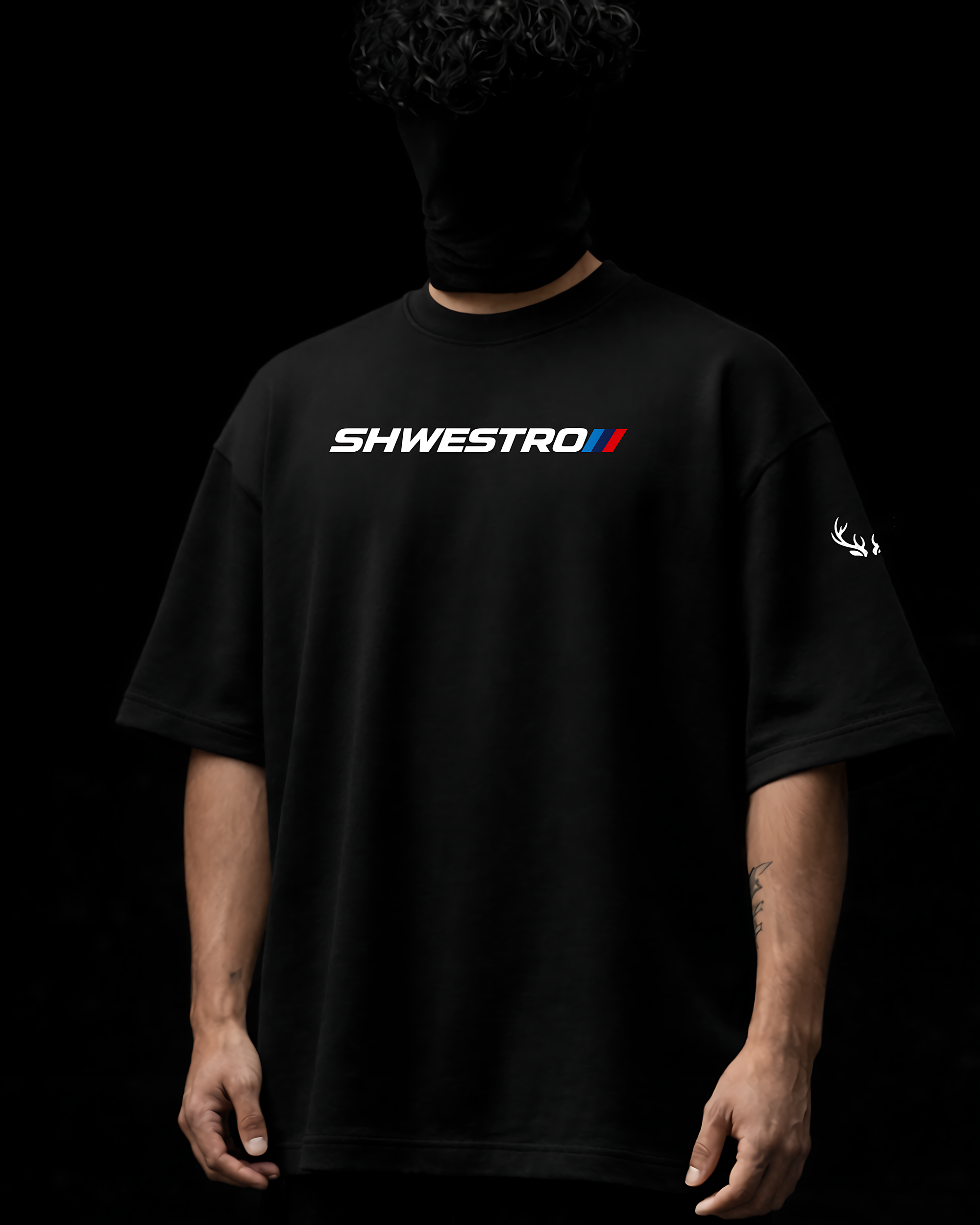 PRECISION OVER NOISE BLACK OVERSIZED TSHIRT