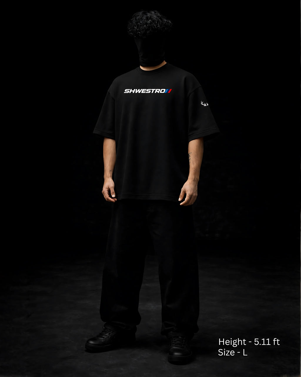 PRECISION OVER NOISE BLACK OVERSIZED TSHIRT