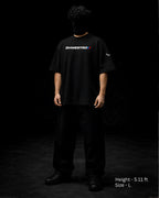 PRECISION OVER NOISE BLACK OVERSIZED TSHIRT