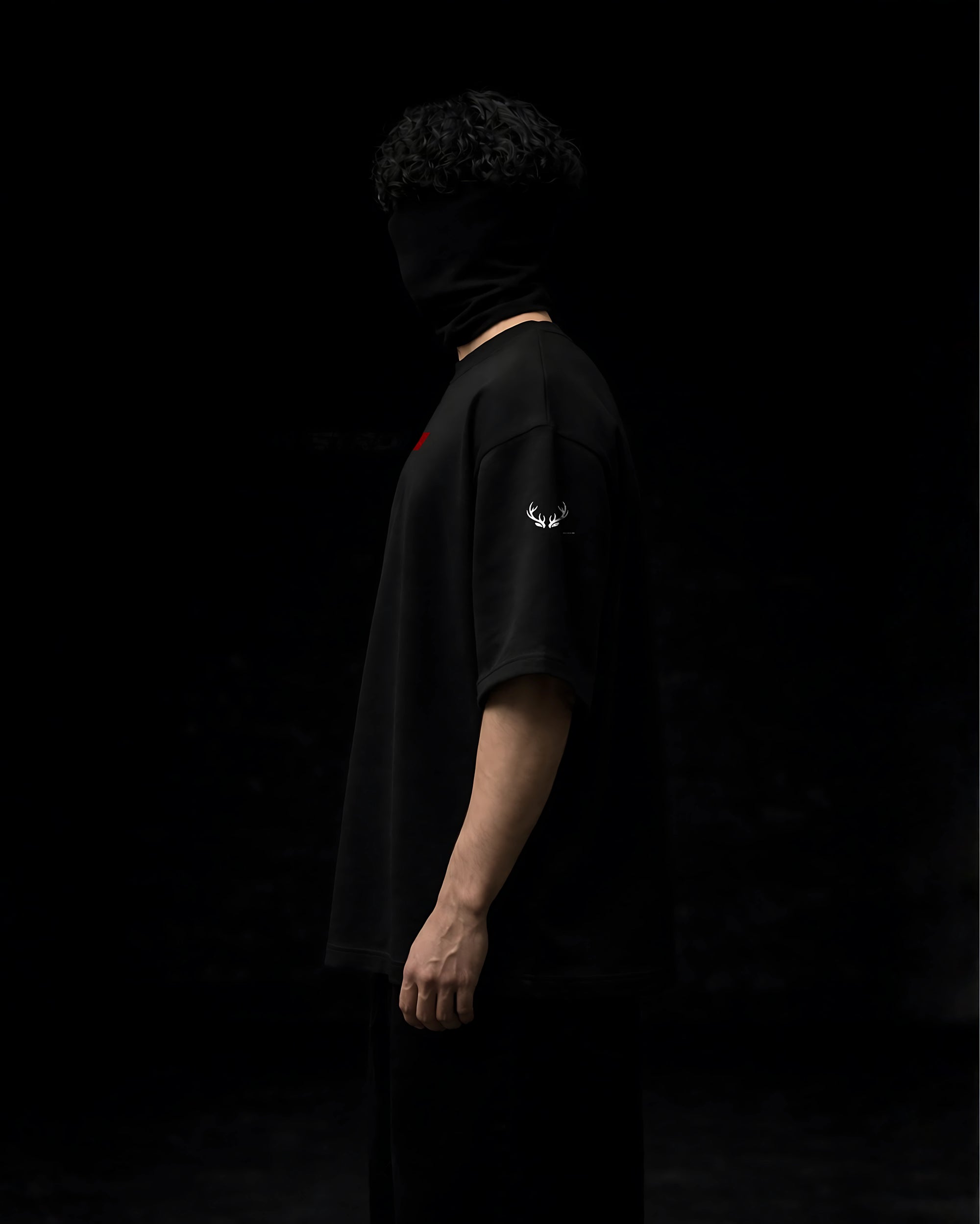 PRECISION OVER NOISE BLACK OVERSIZED TSHIRT