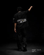 PRECISION OVER NOISE BLACK OVERSIZED TSHIRT