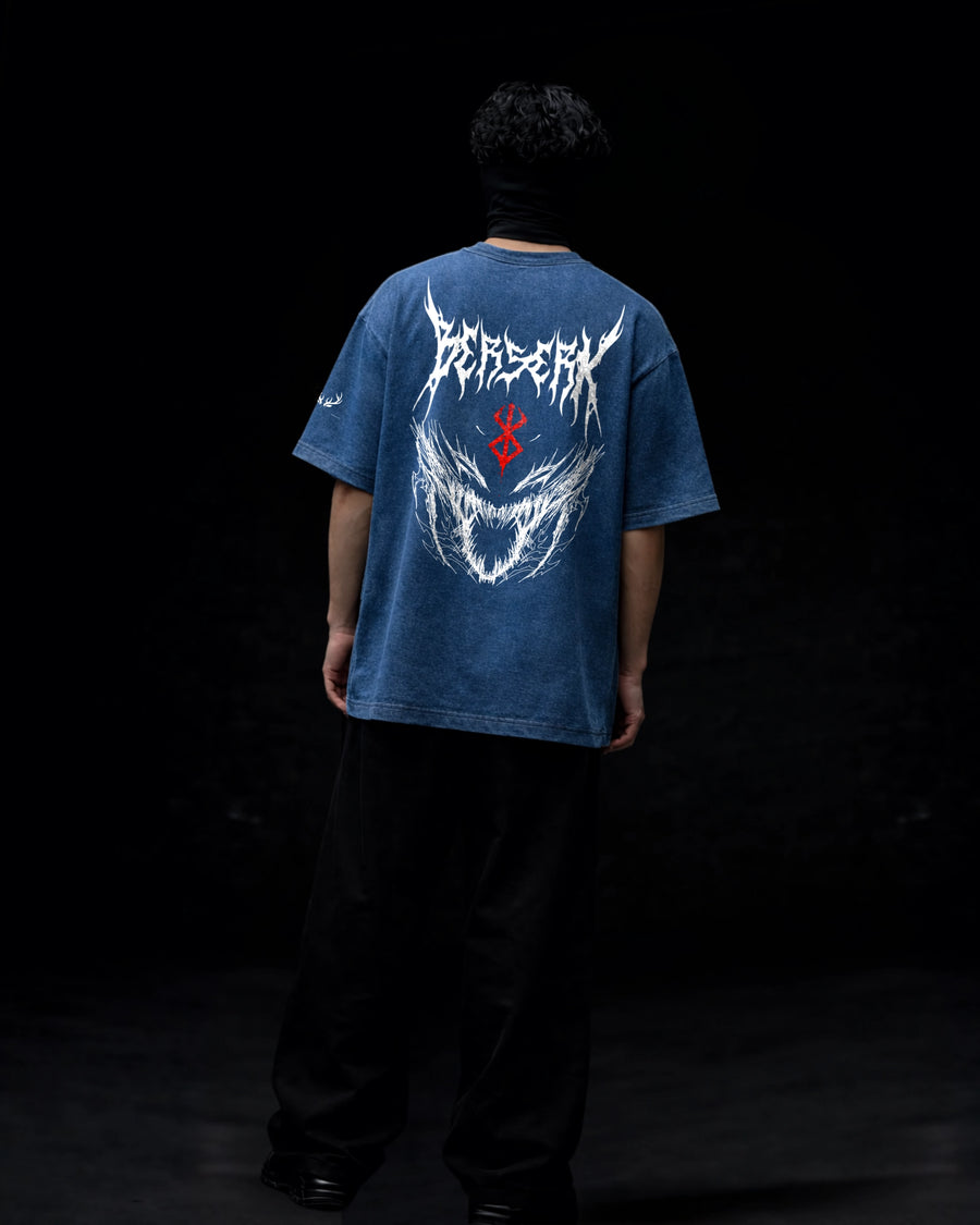 BERSERK: BREAKPOINT – DENIM WASHED BOXY FIT TSHIRT
