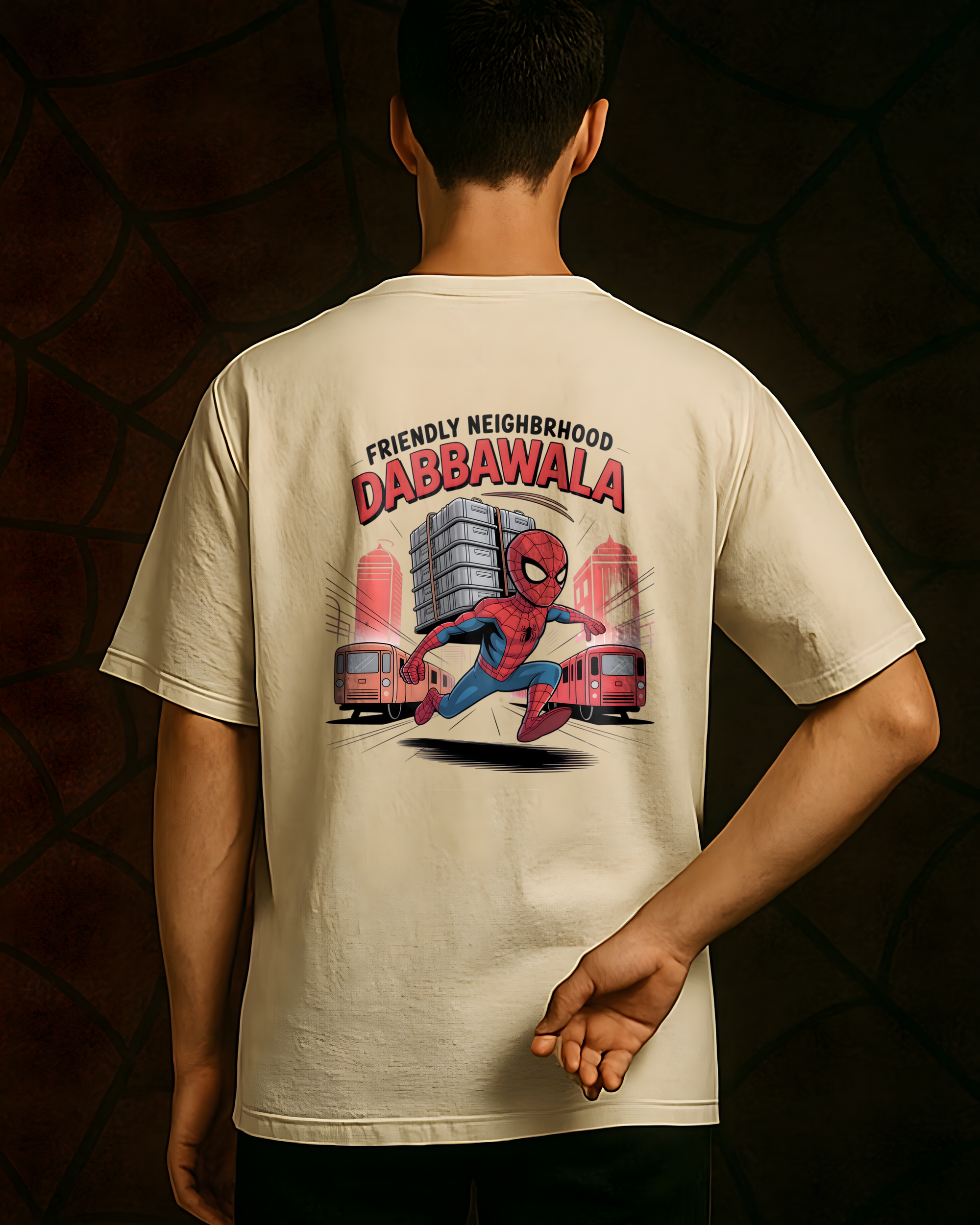 Friendly Neighborhood Dabbawala Oversized T-Shirt