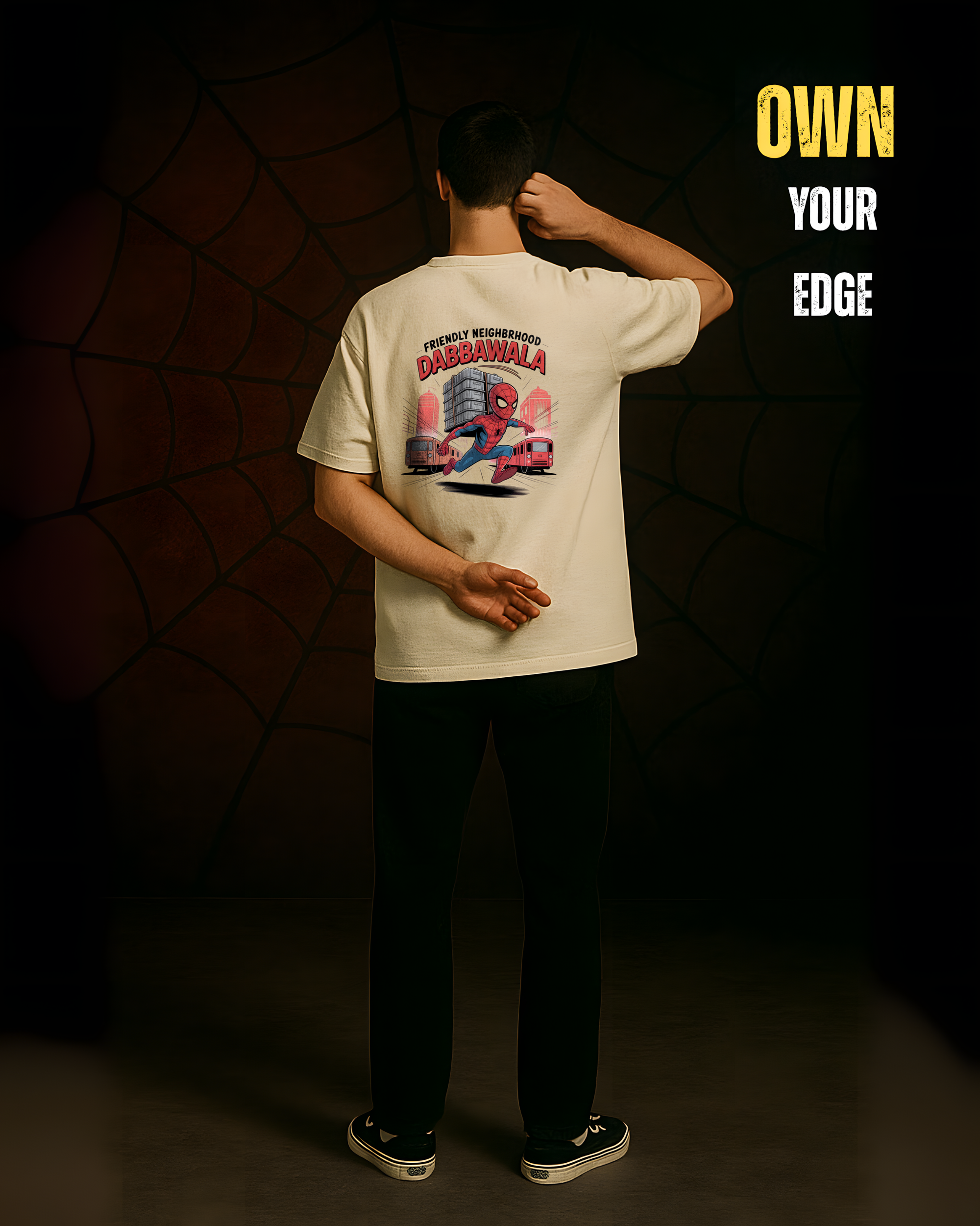 Friendly Neighborhood Dabbawala Oversized T-Shirt