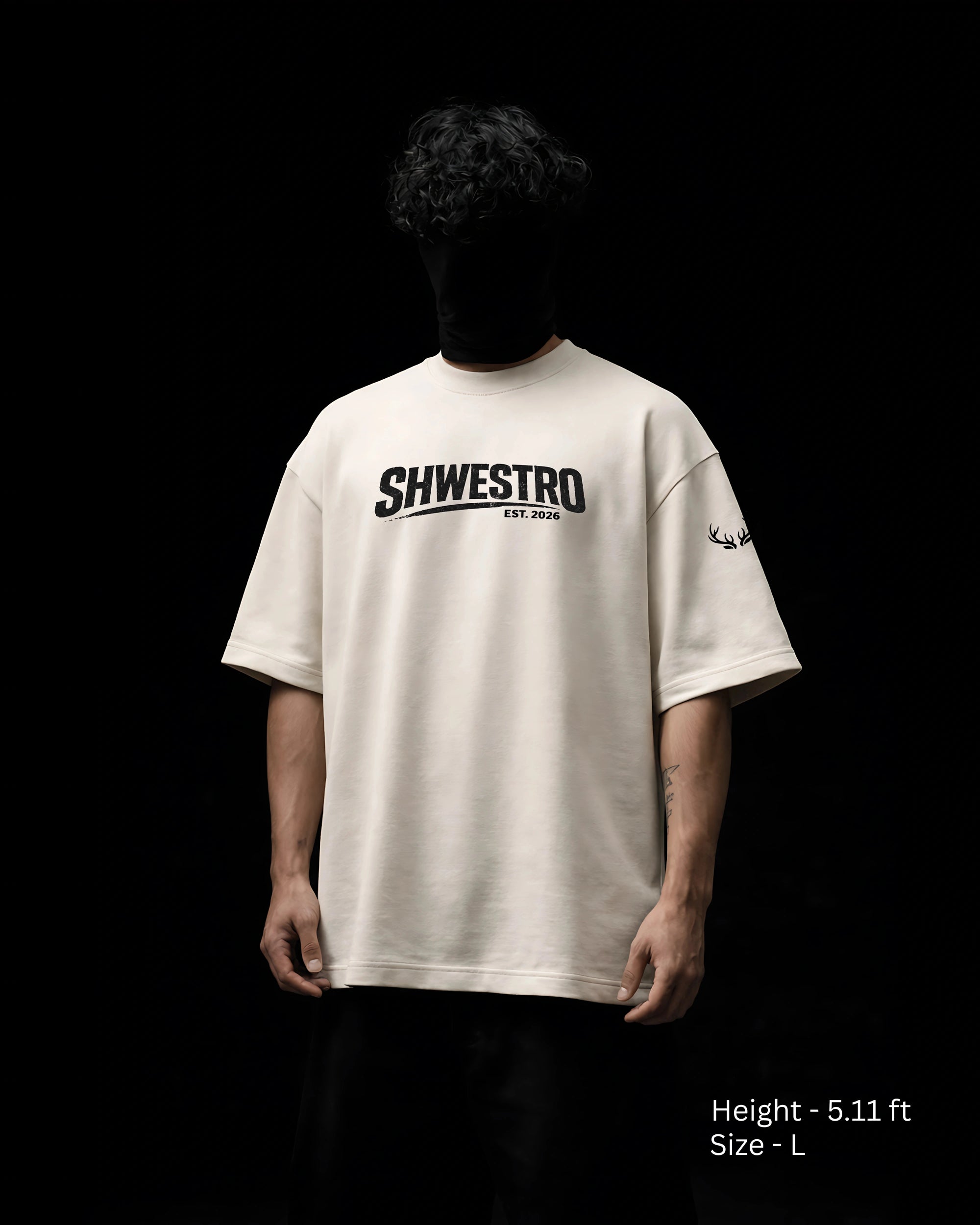 GLITCH STATE OFF WHITE OVERSIZED TSHIRT