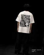 GLITCH STATE OFF WHITE OVERSIZED TSHIRT