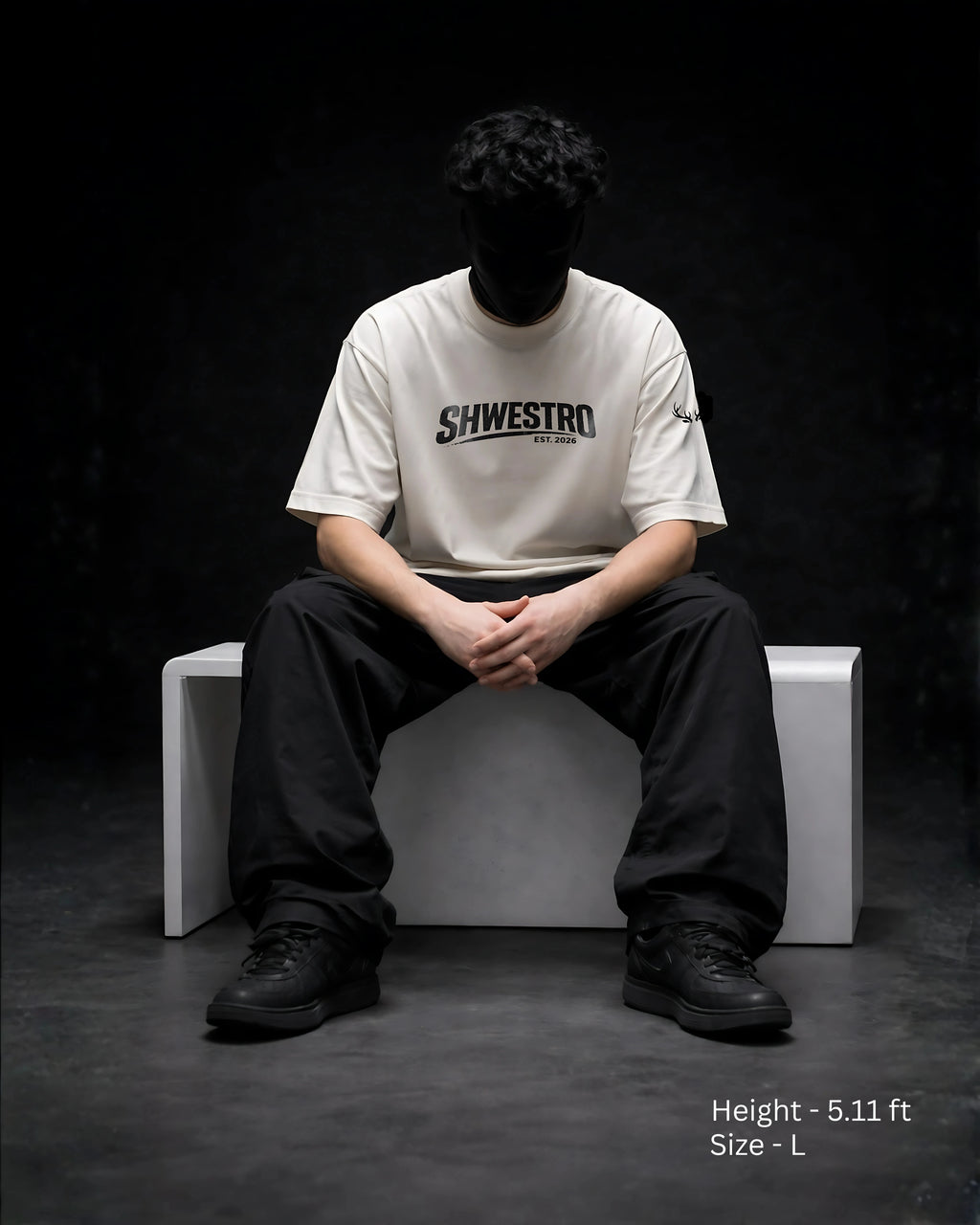 GLITCH STATE OFF WHITE OVERSIZED TSHIRT