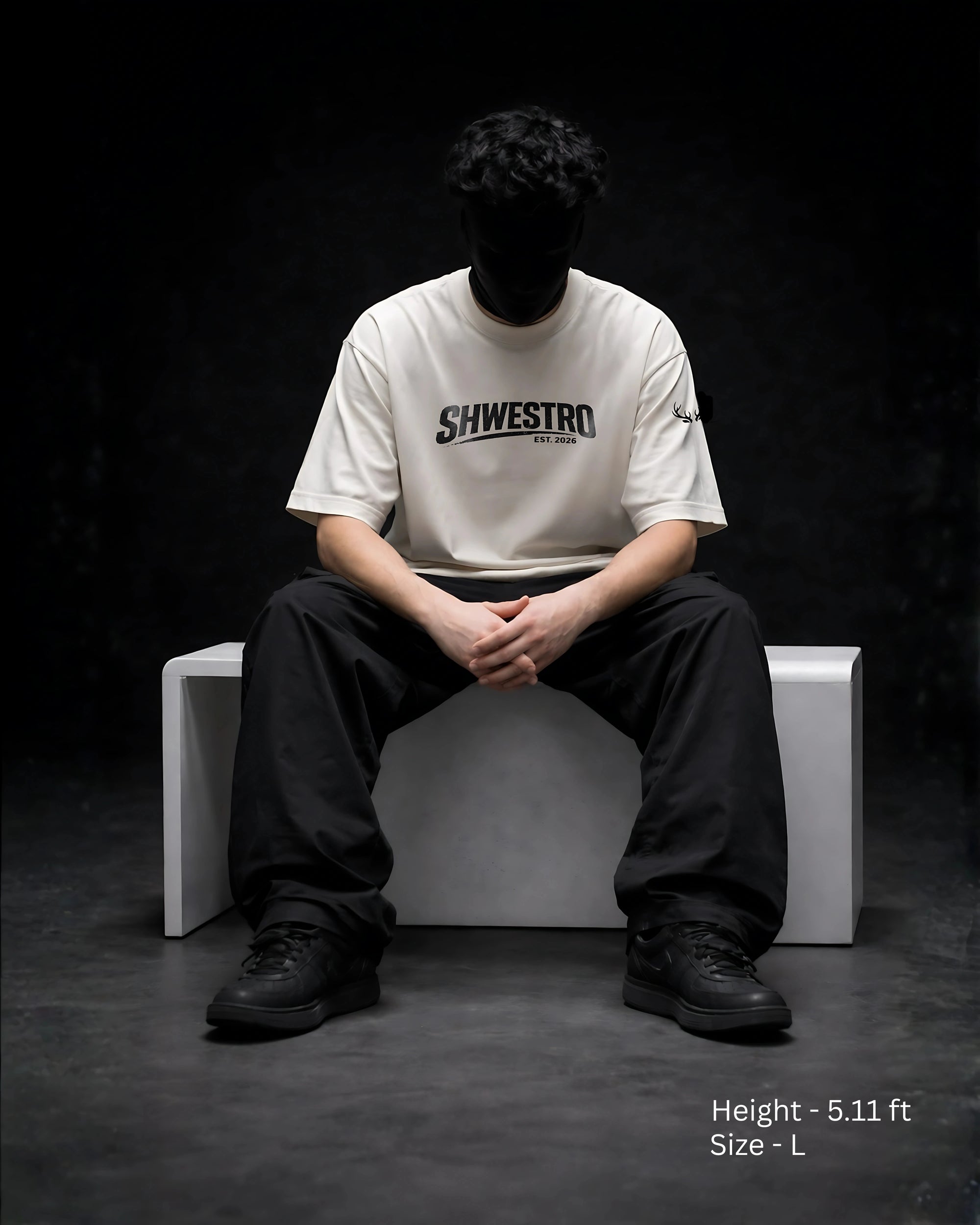 GLITCH STATE OFF WHITE OVERSIZED TSHIRT