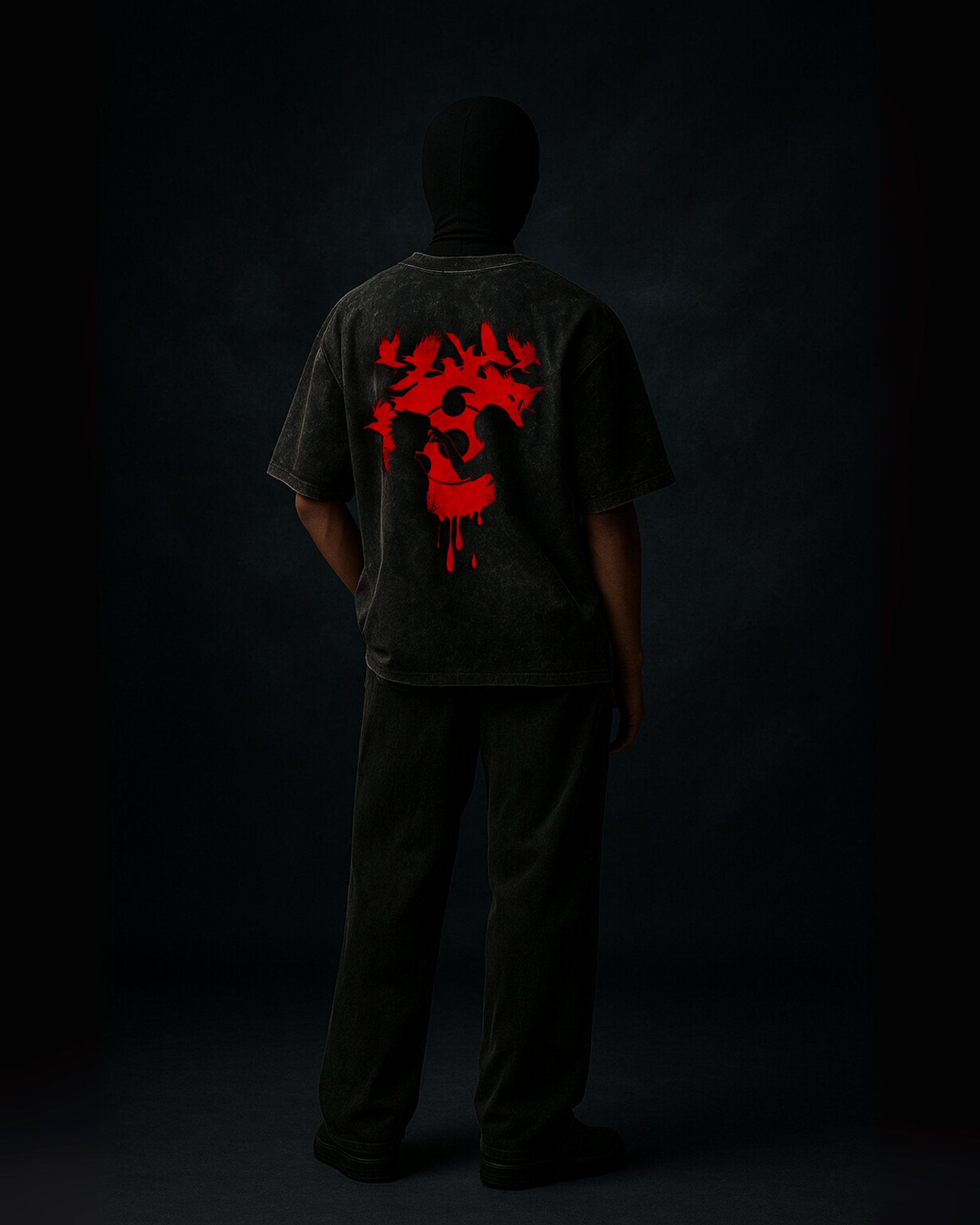 Oversized Anime T-Shirt – Shadow Raven