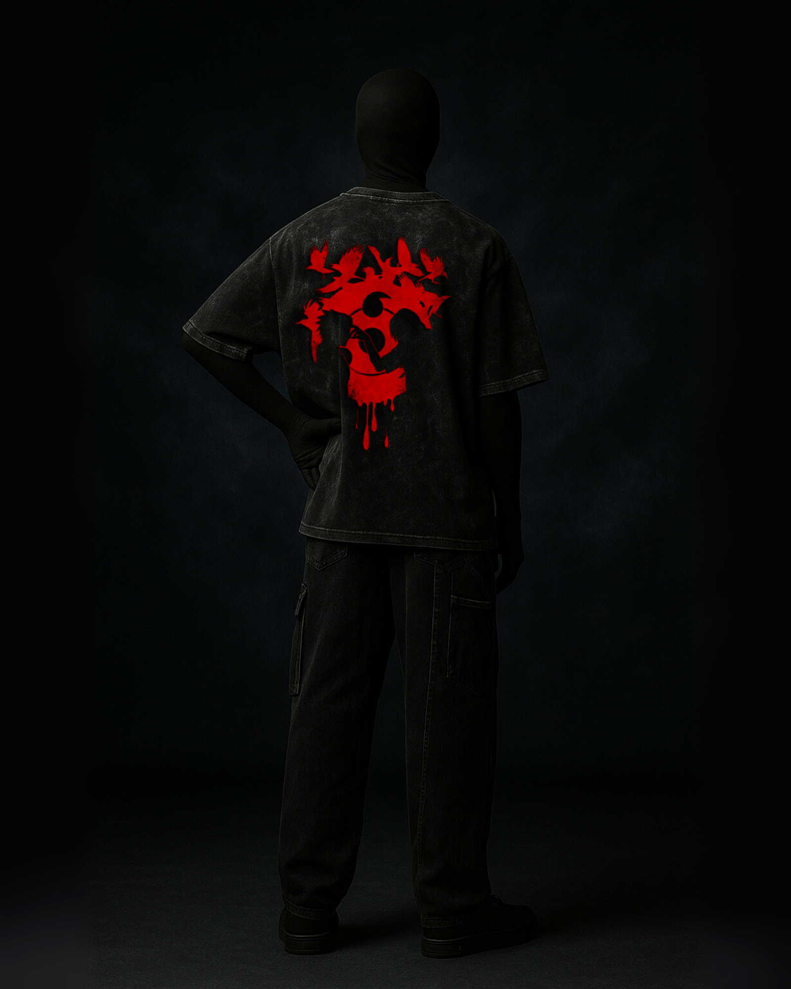 Oversized Anime T-Shirt – Shadow Raven