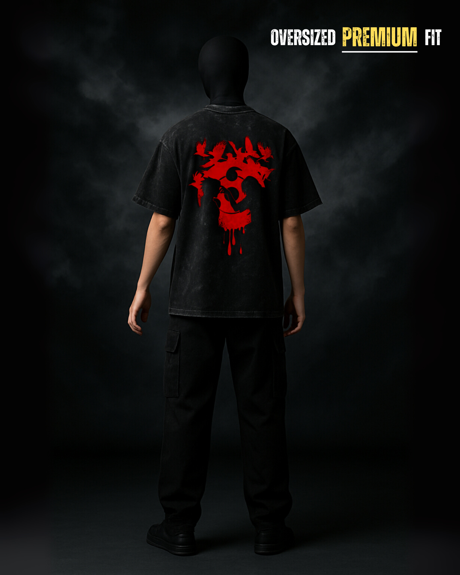 Oversized Anime T-Shirt – Shadow Raven
