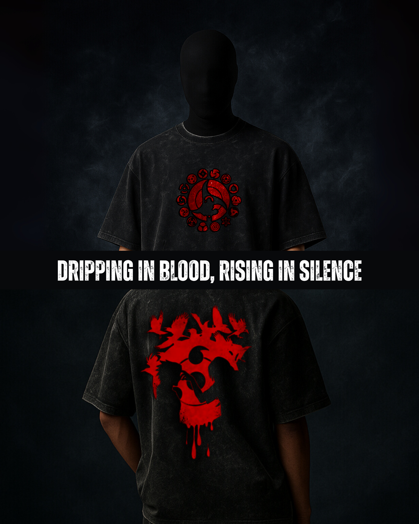 Oversized Anime T-Shirt – Shadow Raven