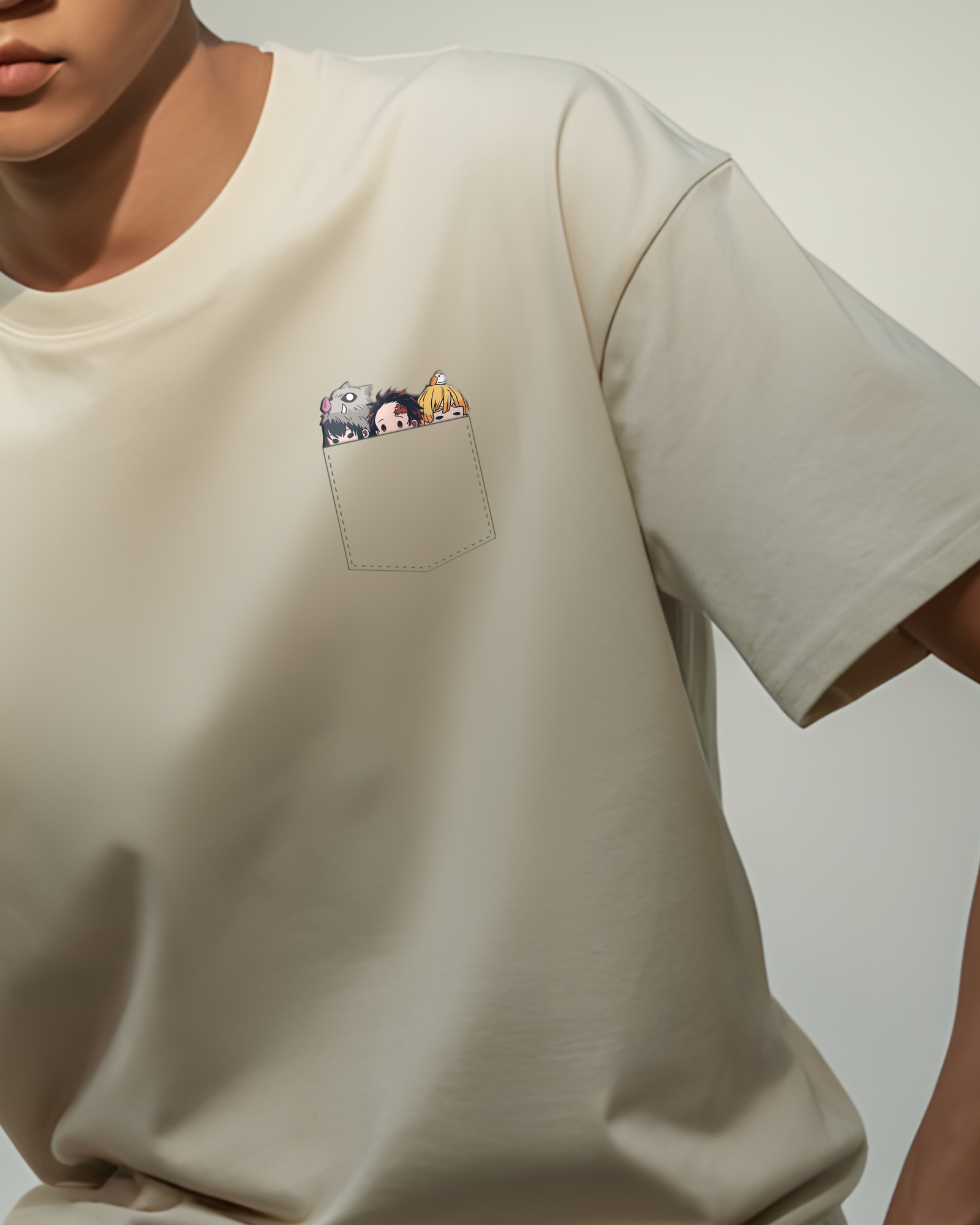 Kamaboko Pocket Peek Oversized T-Shirt | Limited Edition