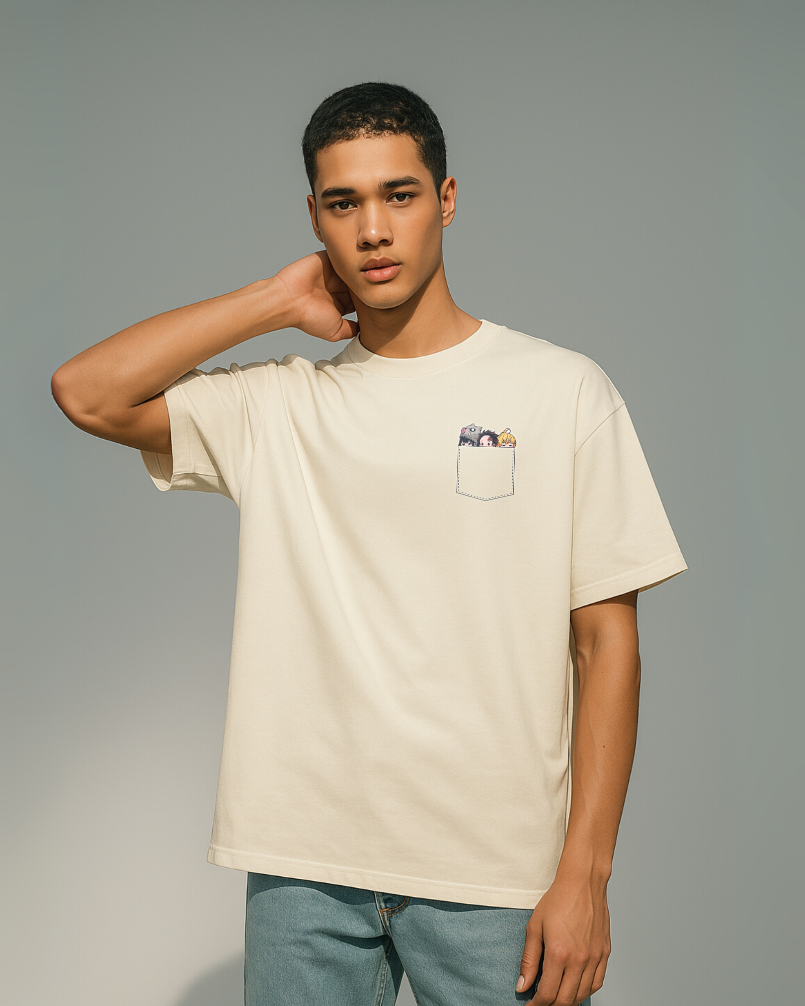 Kamaboko Pocket Peek Oversized T-Shirt | Limited Edition