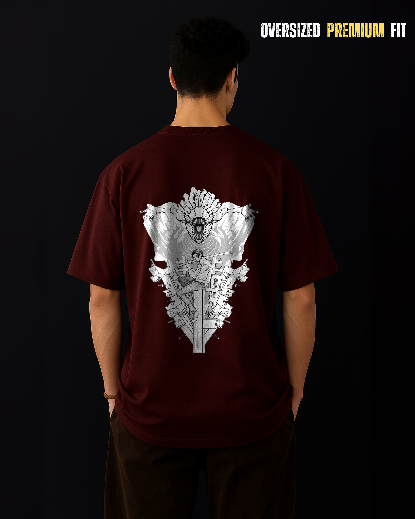 Oversized Anime T-Shirt – Cursed Bond Aura