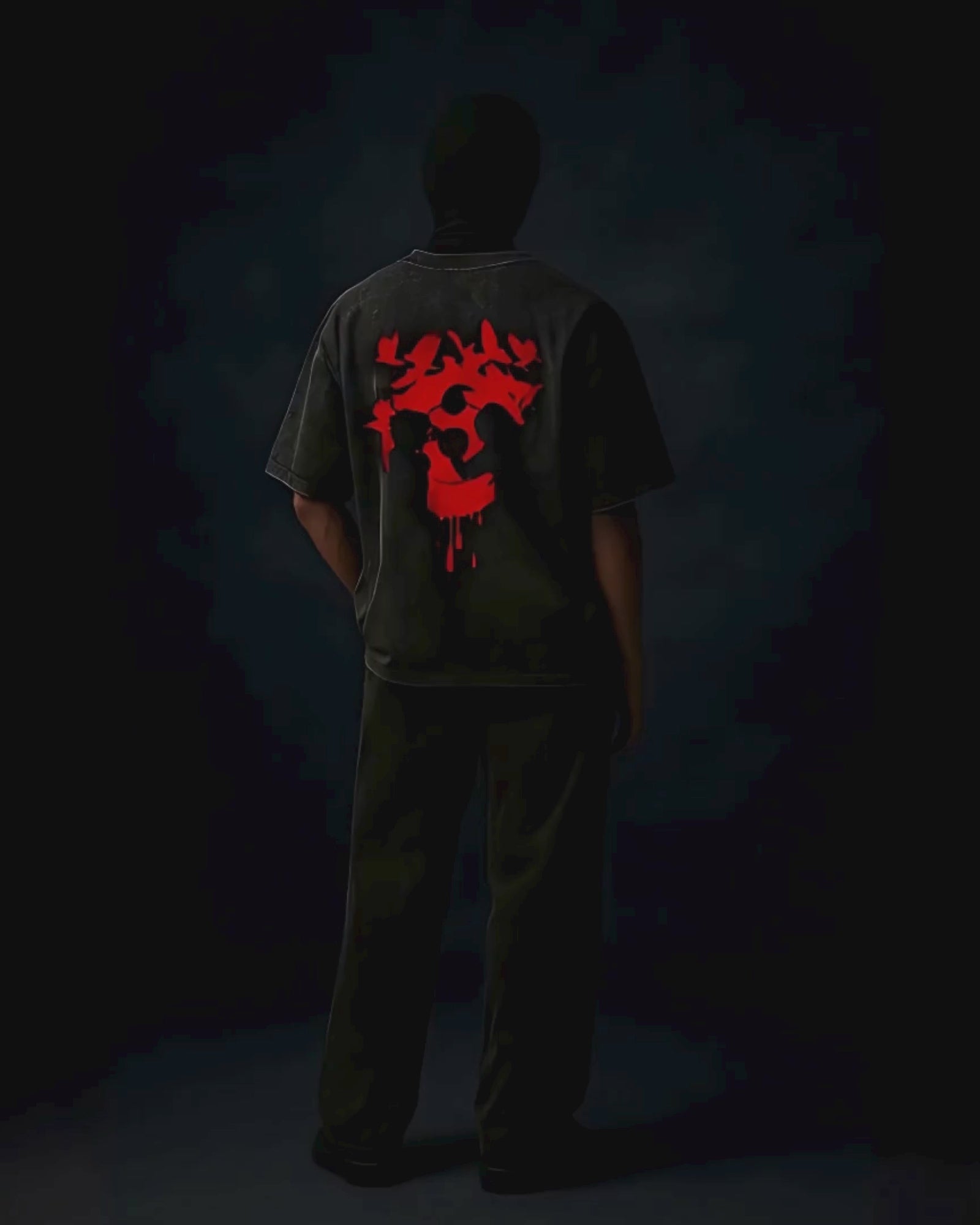 Oversized Anime T-Shirt – Shadow Raven