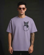Bat Peekaboo Pocket - Oversized T-Shirt